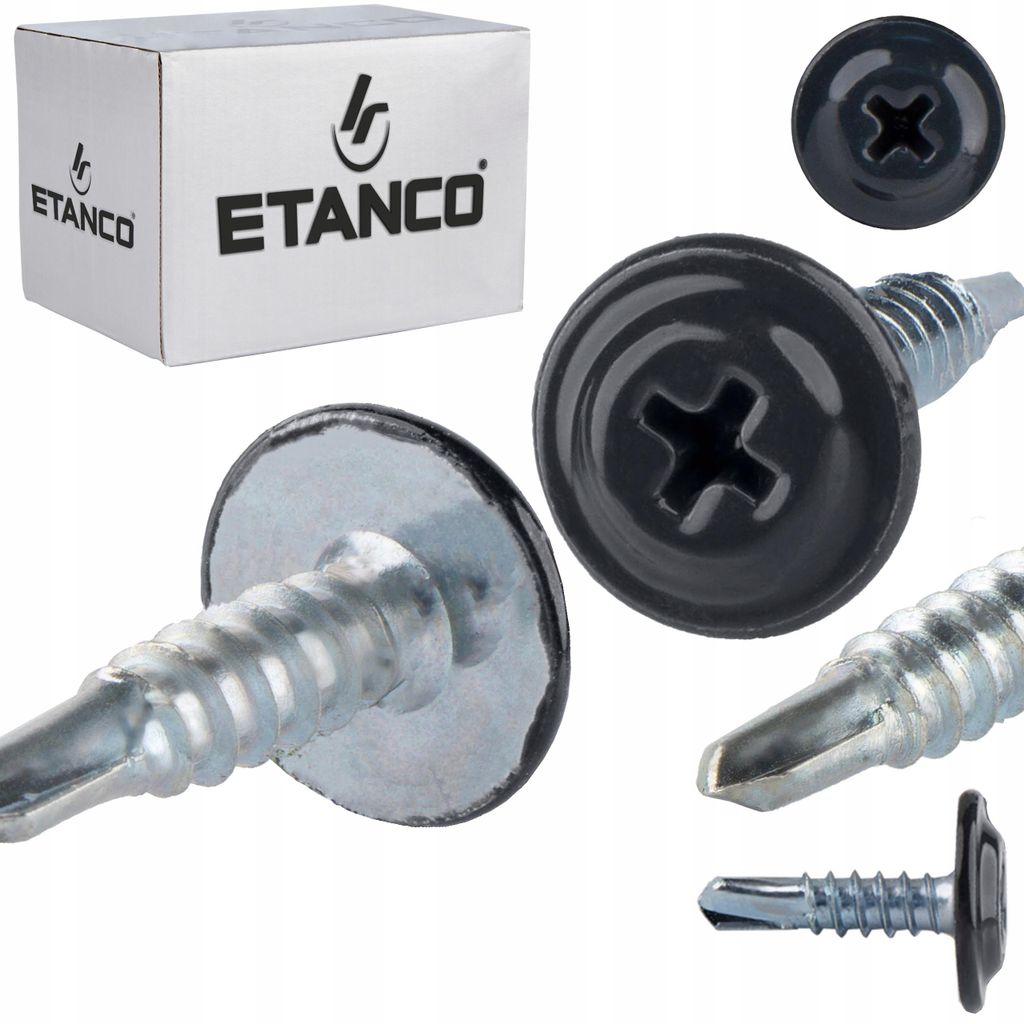 ETANCO GM-B samovrtné skrutky do oceľovej strechy, RAL 7016 Obrázok produktu 