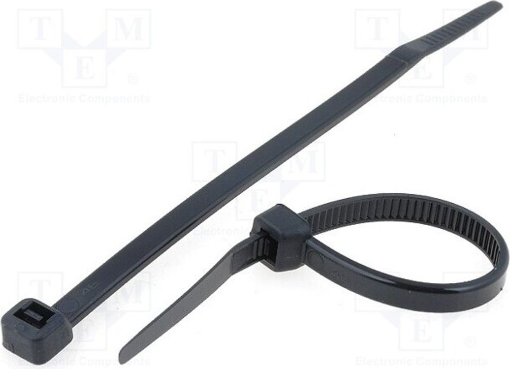 100x Kabelbinder W: 4,8mm schwarz CVR120LW Kabelbinder 215,5N L: 120mm