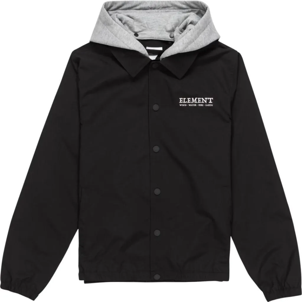 Element Woods Coach Y Giacca Ragazzo Nero Flint 12 Anni Lavabile