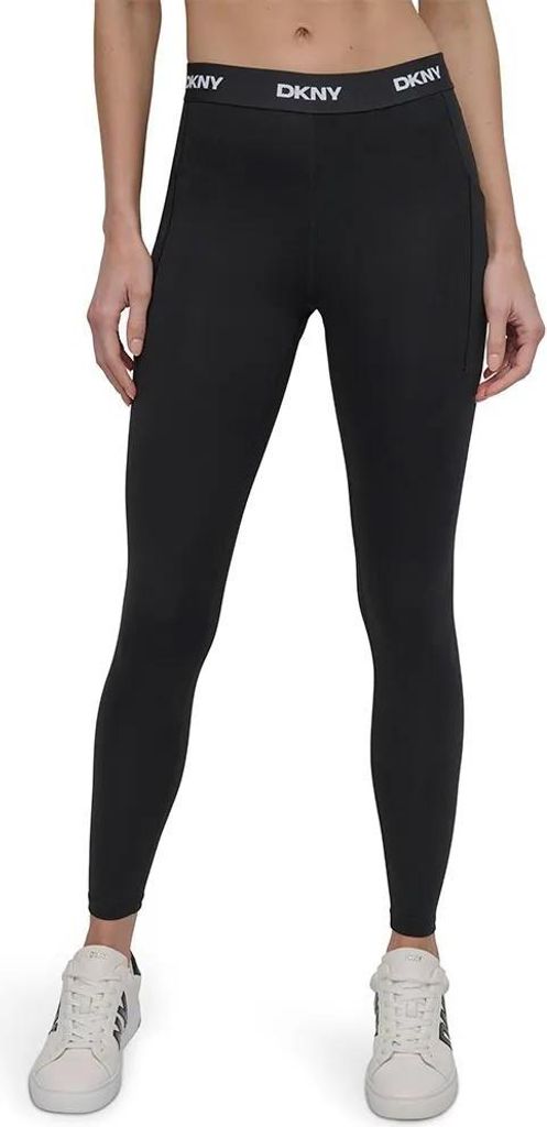 Dkny Logo Elastic Balance Leggings Schwarz S Damen Schwarz S