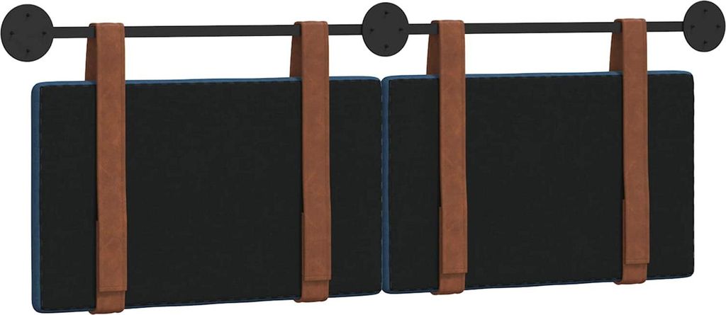 vidaXL Hängevorderseite Wandmontiert Blau 130 x 55 x 5 cm Antikes PU