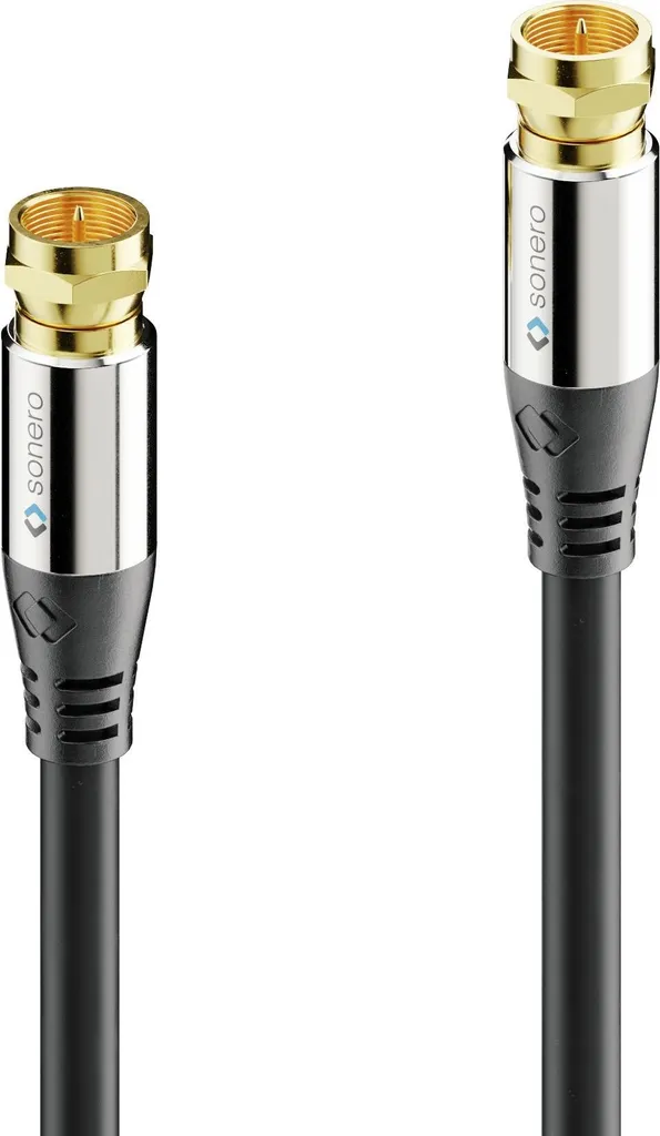 Câble satellite 7,5m noir Sonero idéal pour raccordement décodeur TV