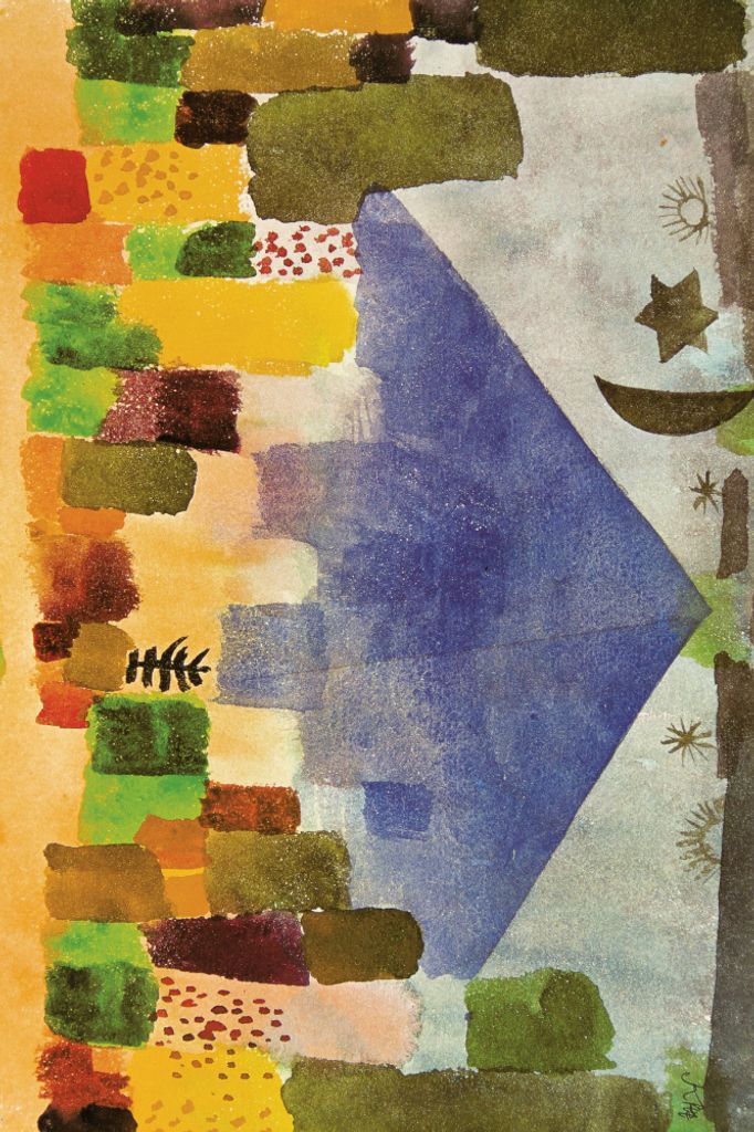 Paul Klee Kunstdruck Bild - Der Niesen,„gyptische Nacht, 1915 (120 x 180 cm)