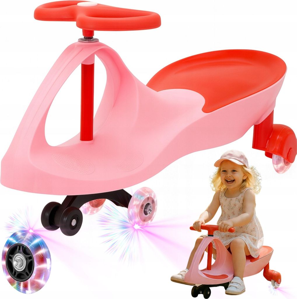 Veicolo A Gravità Per Bambini Senza Pedali Ruote Led Auto Immagine del prodotto 