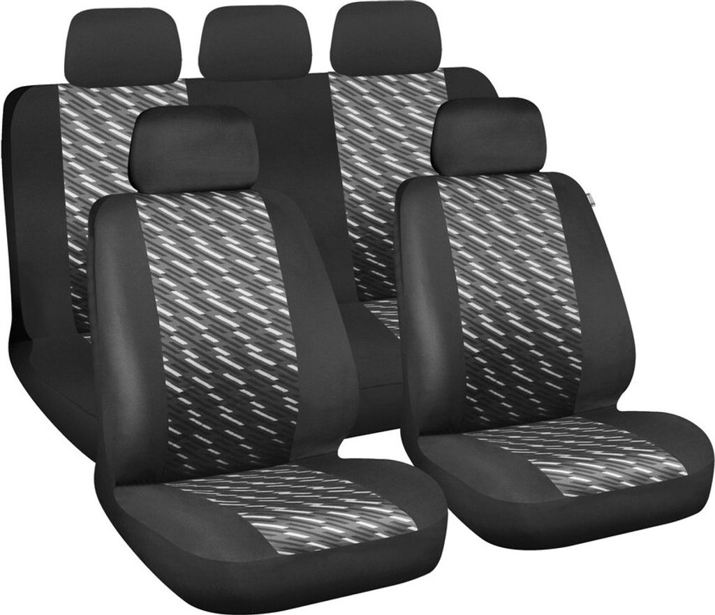 schwarzes/grauensitzbezugset Autos Kopfstützenbezügen aus Polyester
