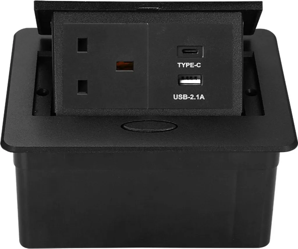 Bloc multiprise encastrable escamotable avec USB pour plan de travail - 5
