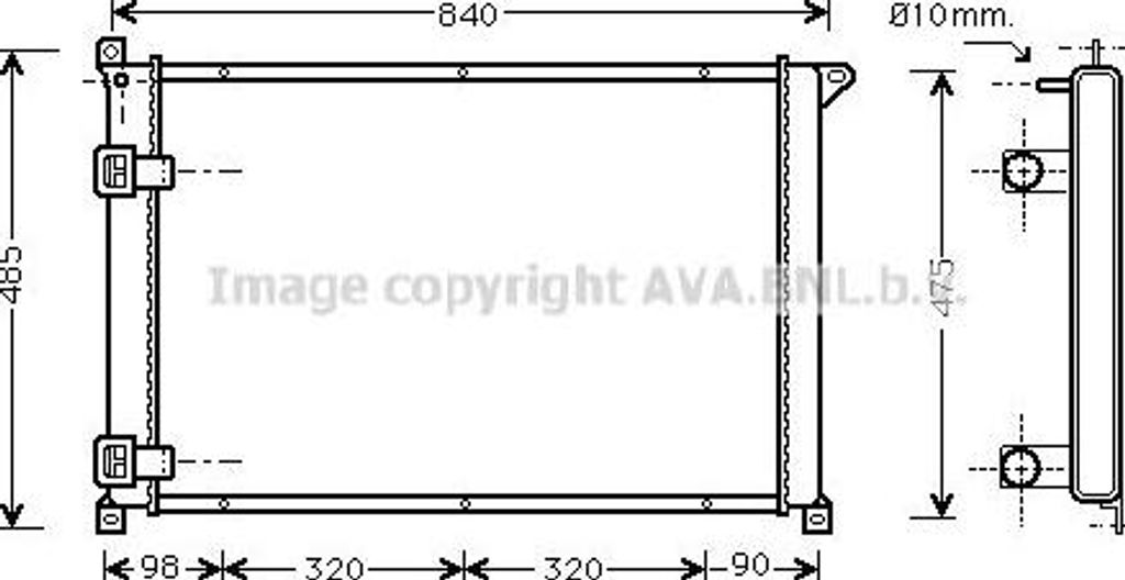AVA RTA2257 Motorkühler OE 4501136 kompatibel mit Movano, Master