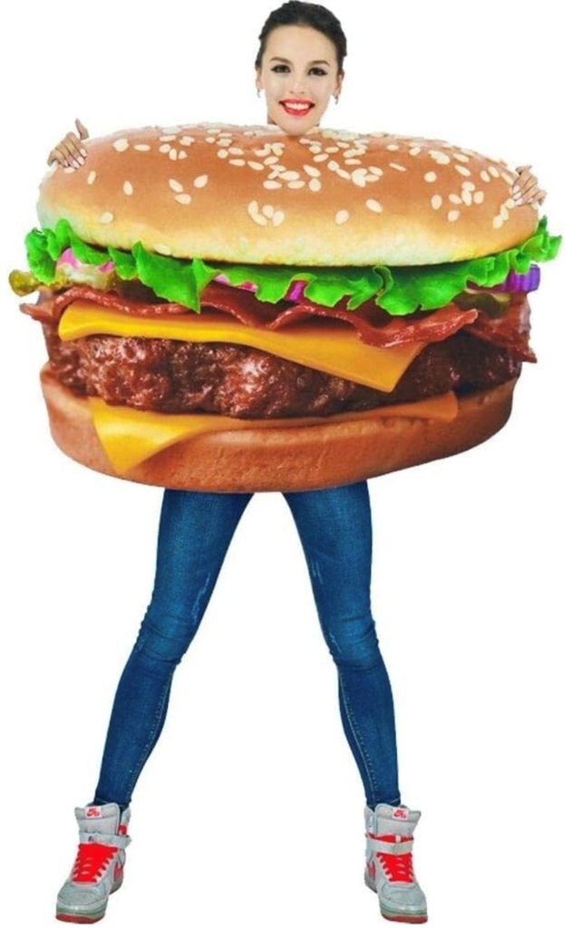 Lebensmittel-Kostüm Kostüm Burger Hamburger Fasching Produktbild 