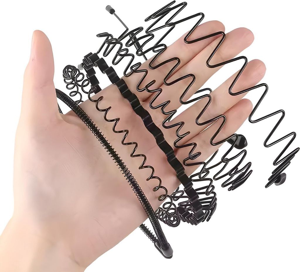 Haarband für Damen und Herren – Diadem – Haarband Sport – Laufen – Haarbänder 6 Stück – Schwarz