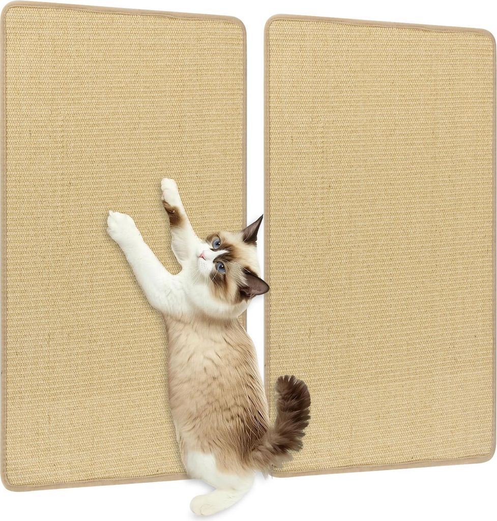 COSTWAY 2 pcs Griffoir mural, tapis griffoir 80x50cm, tapis Image du produit 