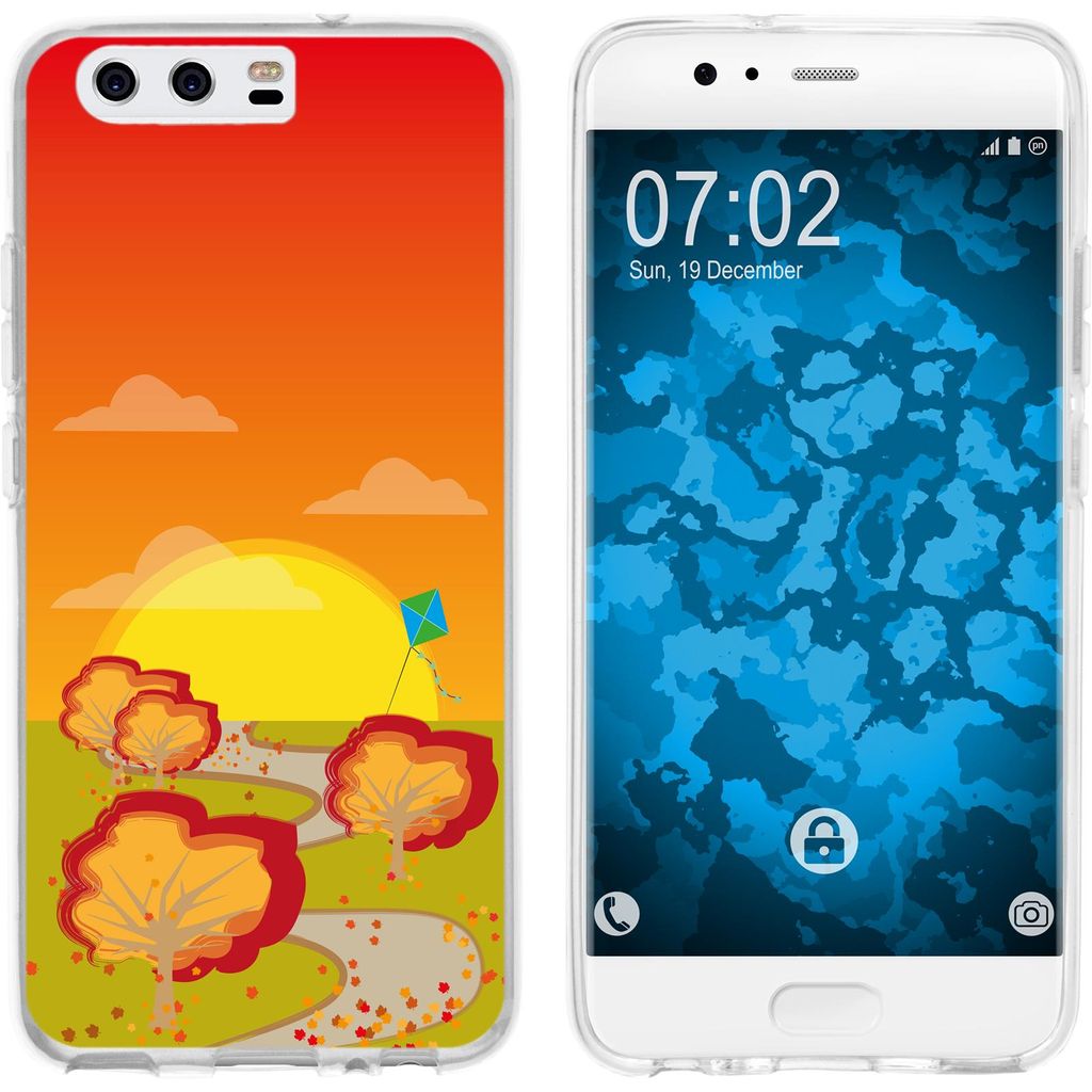 PhoneNatic Case kompatibel mit Huawei P10 Plus Silikon-Hülle Herbst Drache/Kite M2