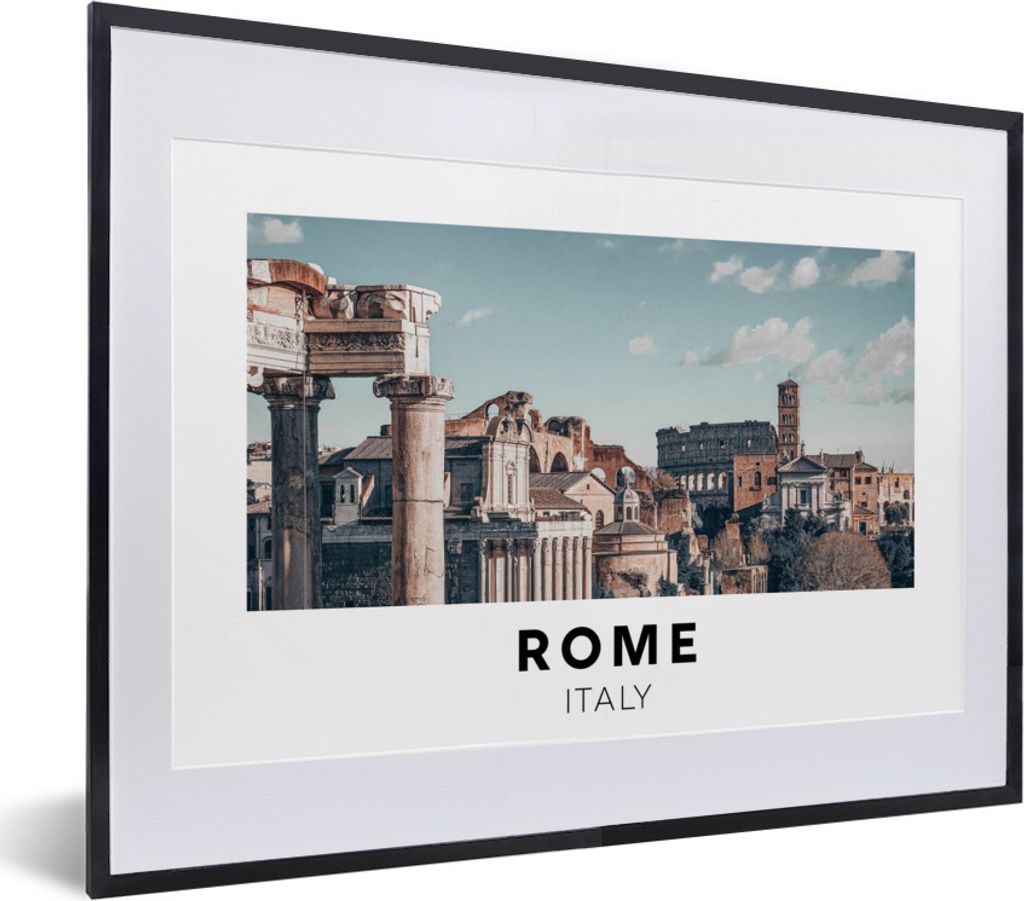 MuchoWow Gerahmtes Poster Rom - Italien - Museum 40x30 cm - Poster mit Schwarzem Bilderrahmen Wandposter Rahmen Foto Bilder - Bilderrahmen - Post...