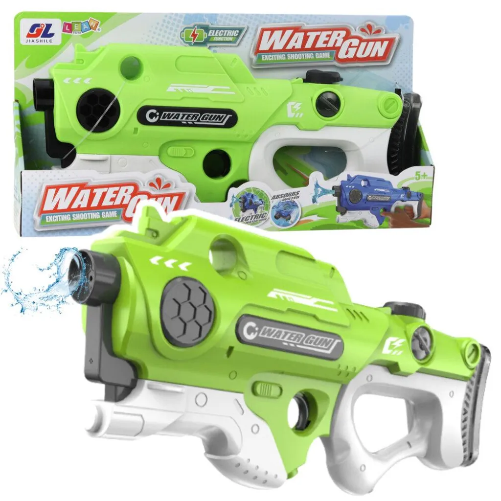 Fusil à eau électrique vert idéal pour s'amuser en famille et entre amis