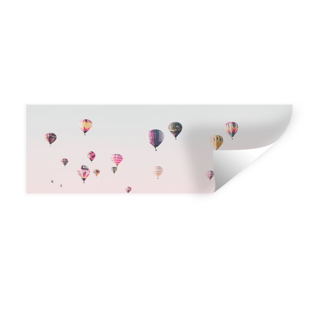 MuchoWow Wandtattoo Wandsticker Wandaufkleber Heißluftballon - Wüste - Himmel - Landschaft - Natur 120x40 cm Selbstklebend und Repositionierbar...