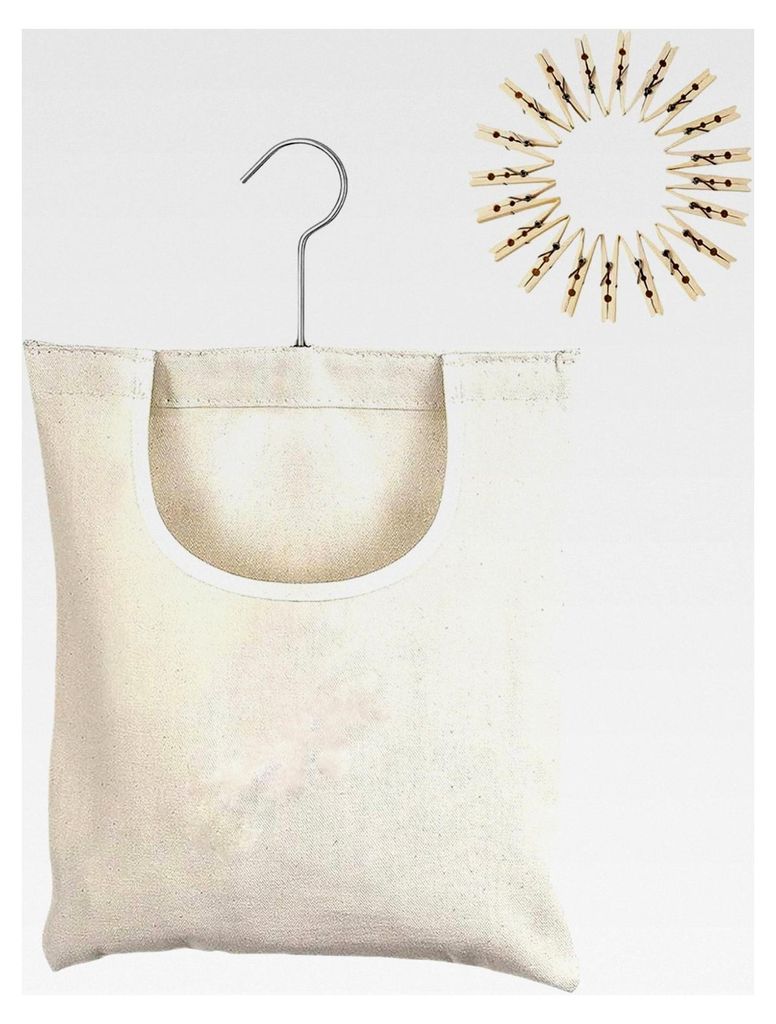 Wäscheklammerhalter Tasche mit Drehfunktion, robuster Wäschesack mit weiter Öffnung für Garten, Balkon, Terrasse und Haushalt