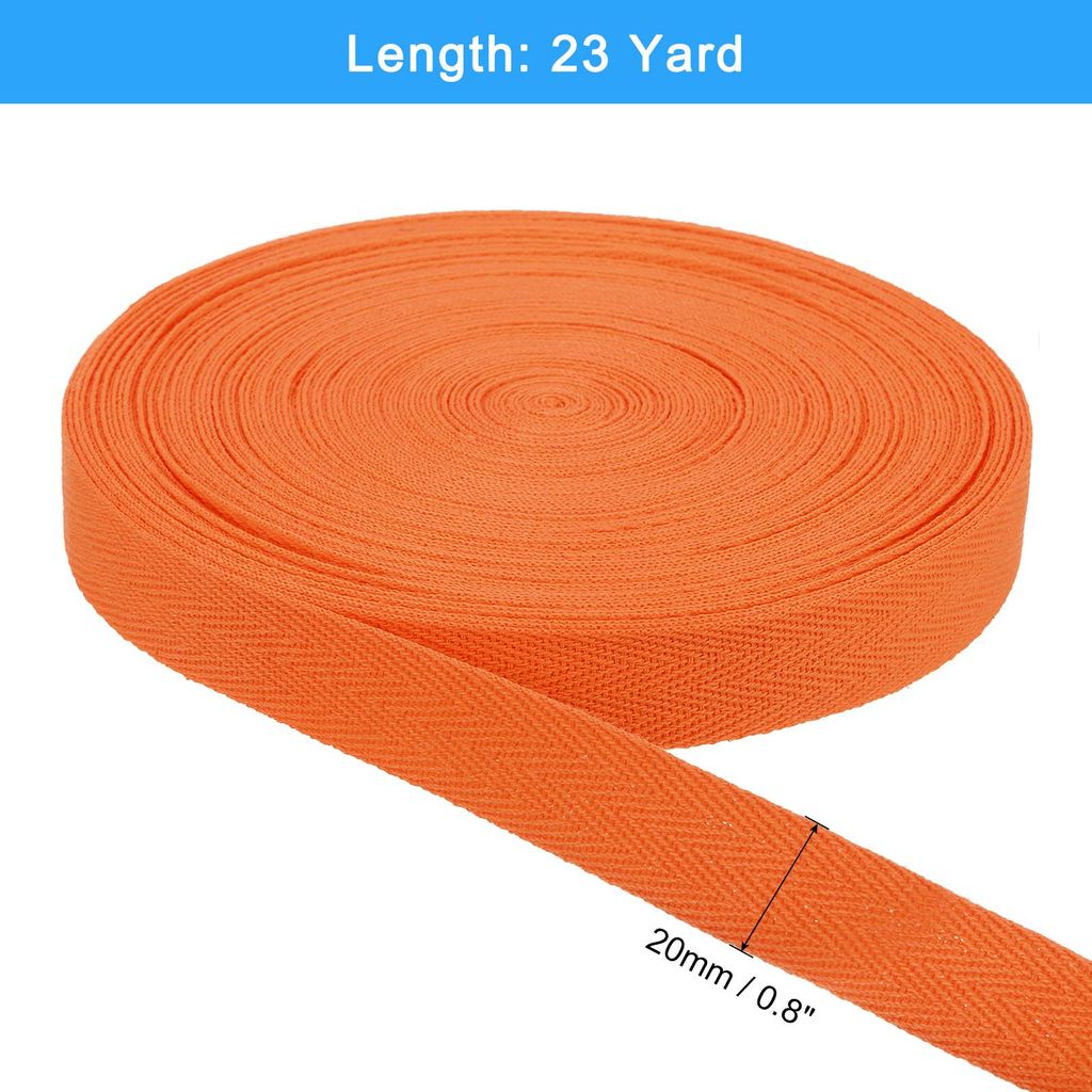 21 Meter Baumwoll Schr?gband, 3/4 Zoll 23 Yards Fischgr?tenstich webband zum n?hen stoffb?nder Gurtband Baumwollband fš¹r Heimwerker DIY Handwerk...