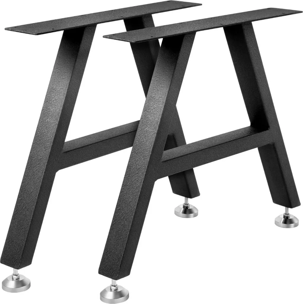 Pieds de table en métal style industriel en A 16x17,7 pouces - Lot de 2