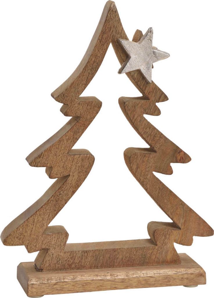 Weihnachtsdeko Baum Holz Figur 2 Größen