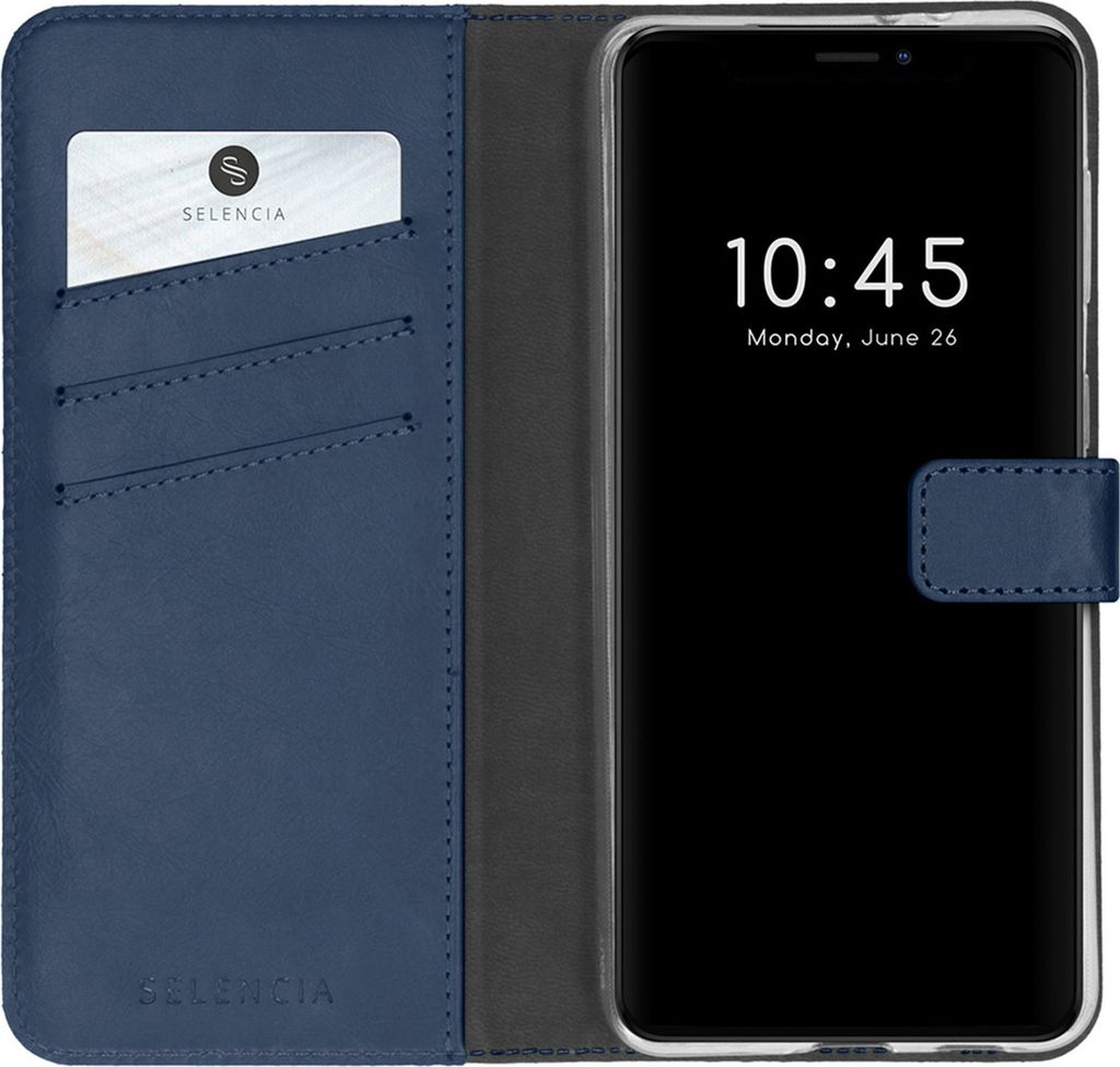 Selencia Echtleder Klapphülle iPhone 13 Pro - Blau