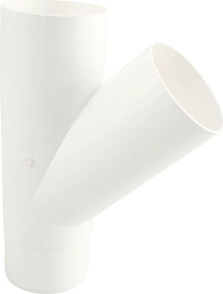 Marley Rohrabzweig Kunststoff rund 45° Verkehrsweiß RAL 9016 NW 75/75 mm
