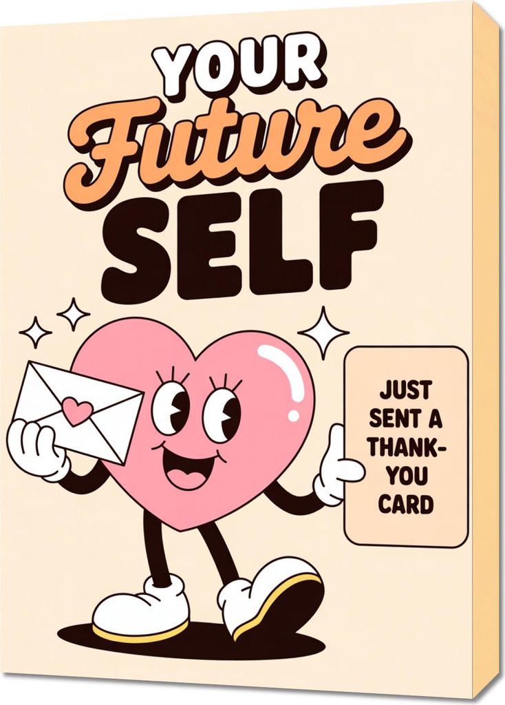 Bild 50x70cm Motivationsaffirmation Retro Vintage für das Wohnzimmer Your Future