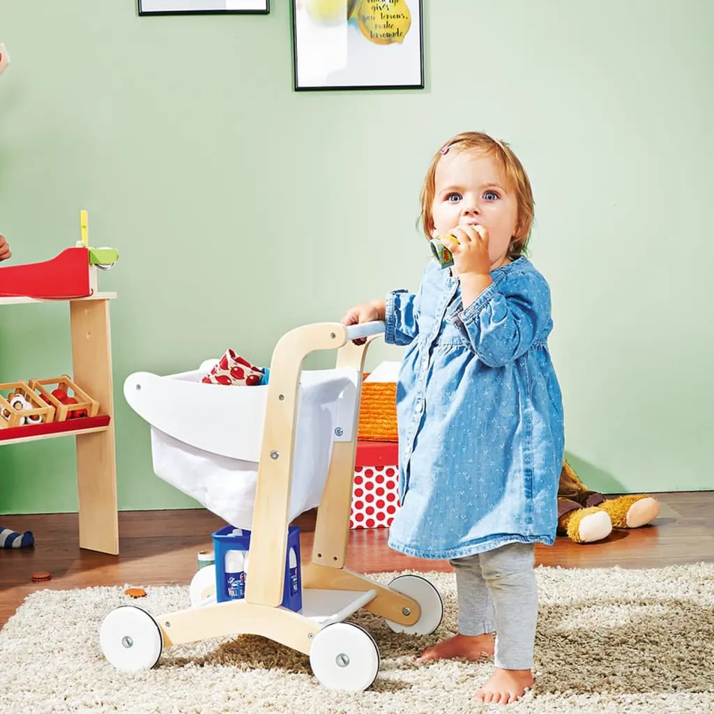 Petit chariot de courses Erna blanc - Chariot libre-service compact - 2
