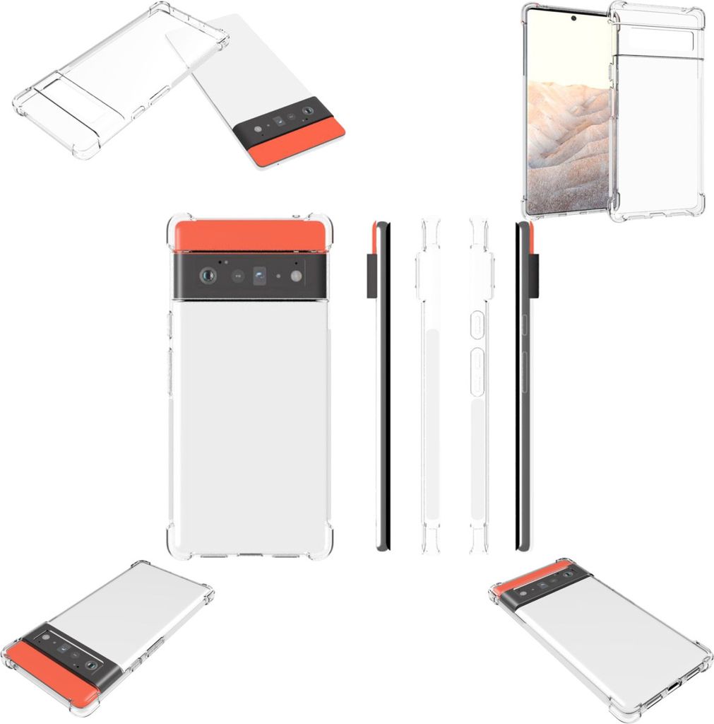 Für Google Pixel 6 Pro Schock Silikon Case Schutz Transparent Tasche Etuis Hülle Neu