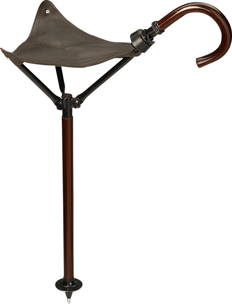 Sitzstock aus Echtleder, 70 cm Sitzhöhe, mit Tellerspitze Produktbild 