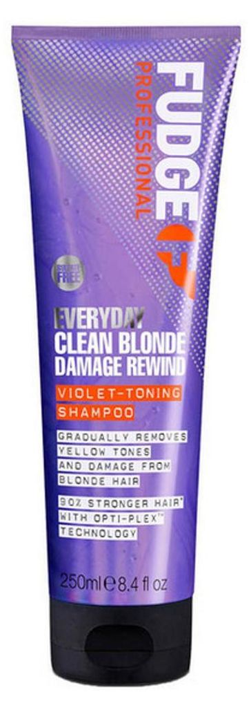 Fudge Professional Clean Blonde Damage Rewind Everyday Violet-Toning Shampoo tönendes Shampoo für die Neutralisierung der gelben Töne 250 ml