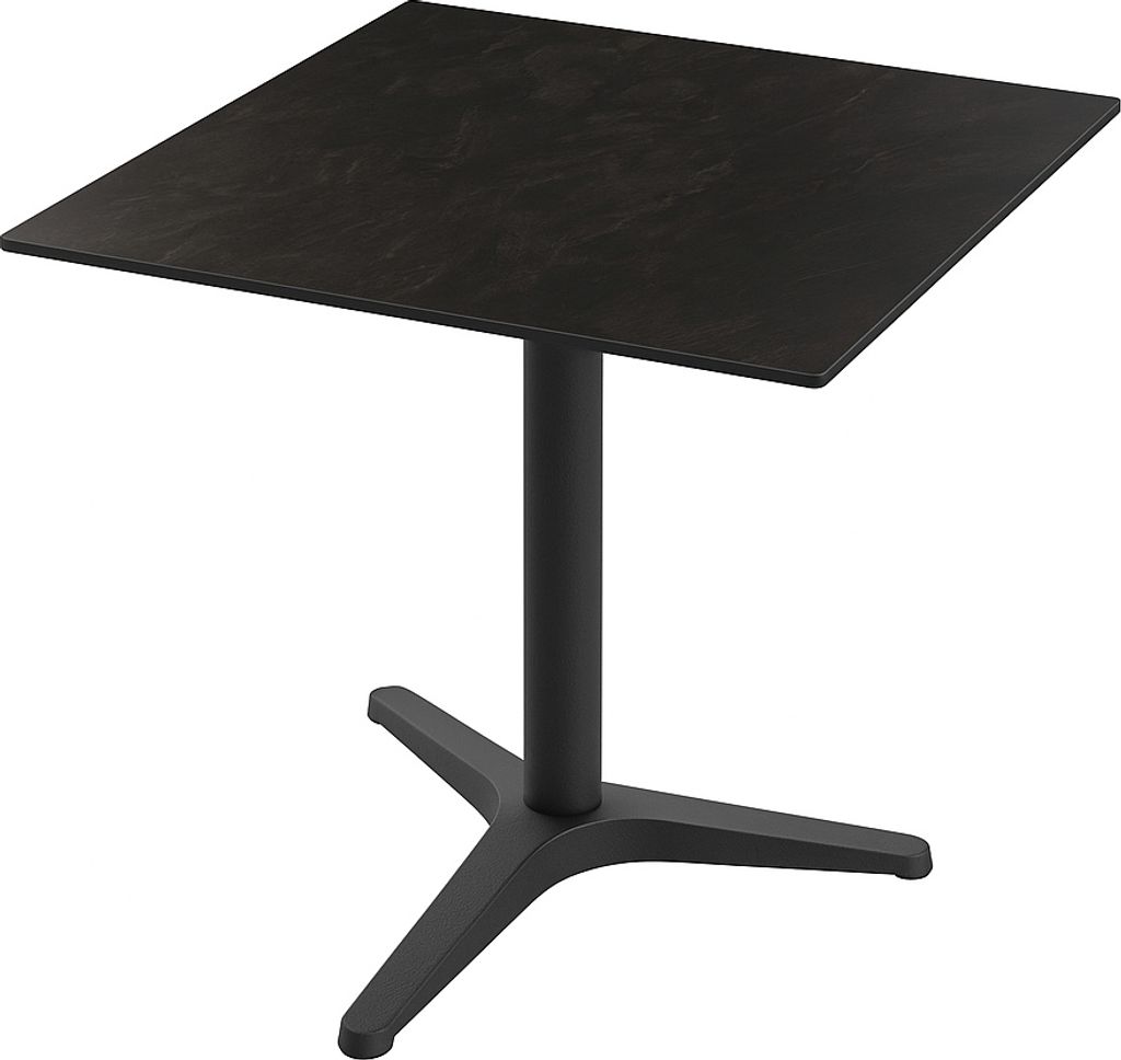 Gastro Terrassentisch NICO | 70x70 cm | HPL Compact Dunkler Schiefer
