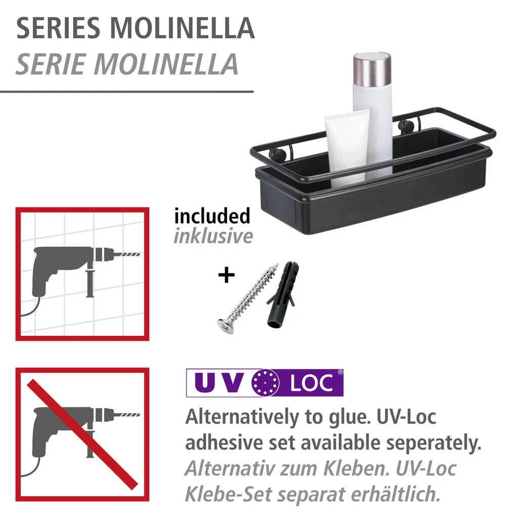 Étagère murale Molinella Noir : support déco flottant pour salon