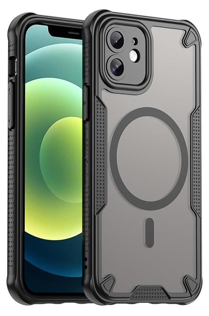 Defender Hülle für Apple iPhone 12 Schutzhülle Matt Schwarz Produktbild 