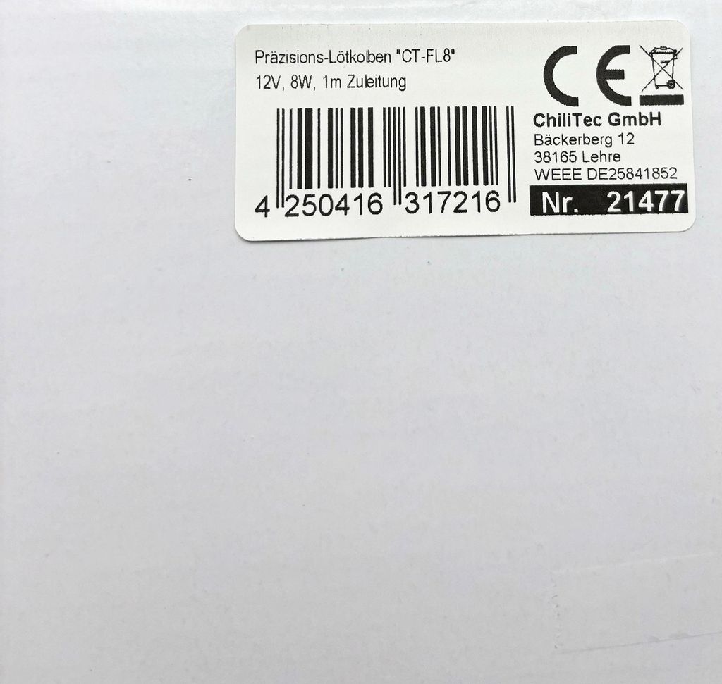 Precyzyjna lutownica Lutownica precyzyjna 8W / 12V Przewód Zdjęcie produktu 