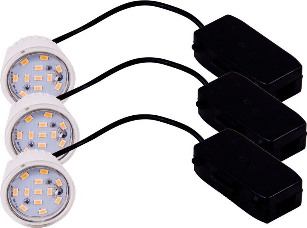 Paulmann 2Easy Einbauleuchten Basis-Set Coin Leuchtmittel klar LED 3x6,8W 2700K 230V 51mm Klar/Kunststoff6208