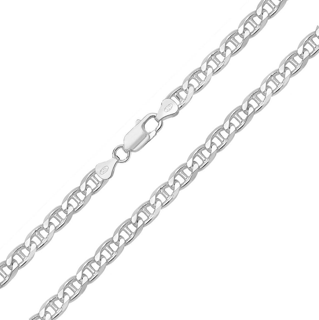 925 Sterling Silber Herren/Damen - Marine Kette - 51cm*7mm; Produktbild 