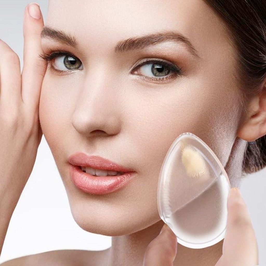 2er-Pack Silikon Make-up-Schwämme - Ideal für flüssige Foundation oder Concealer - Make-up Schwamm-Applikator