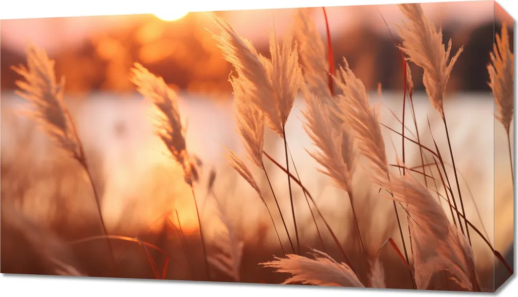 Decorazione Parete Quadro 70x40 Tramonto Dorato Moderno per Salotto