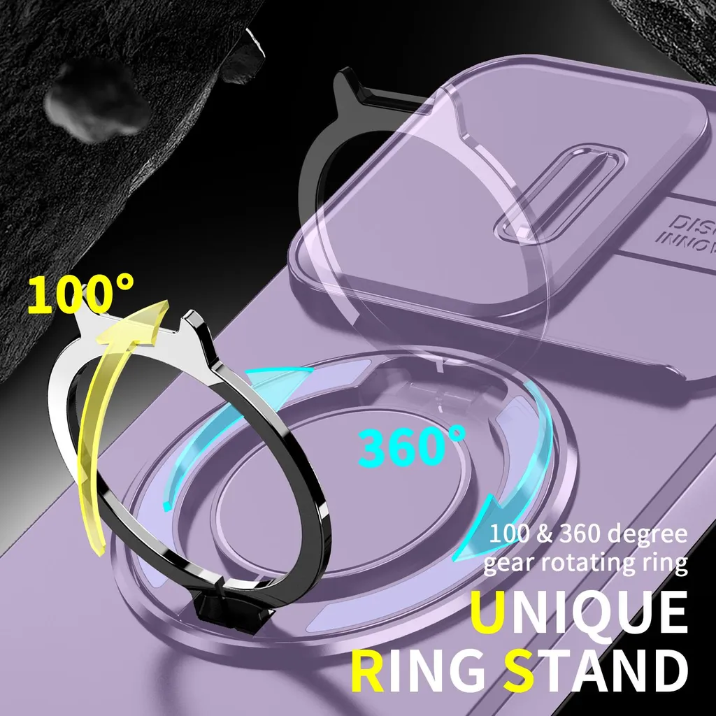Cover Professionale Honor 400 Viola: Privacy Camera e Supporto Magnetico - 8