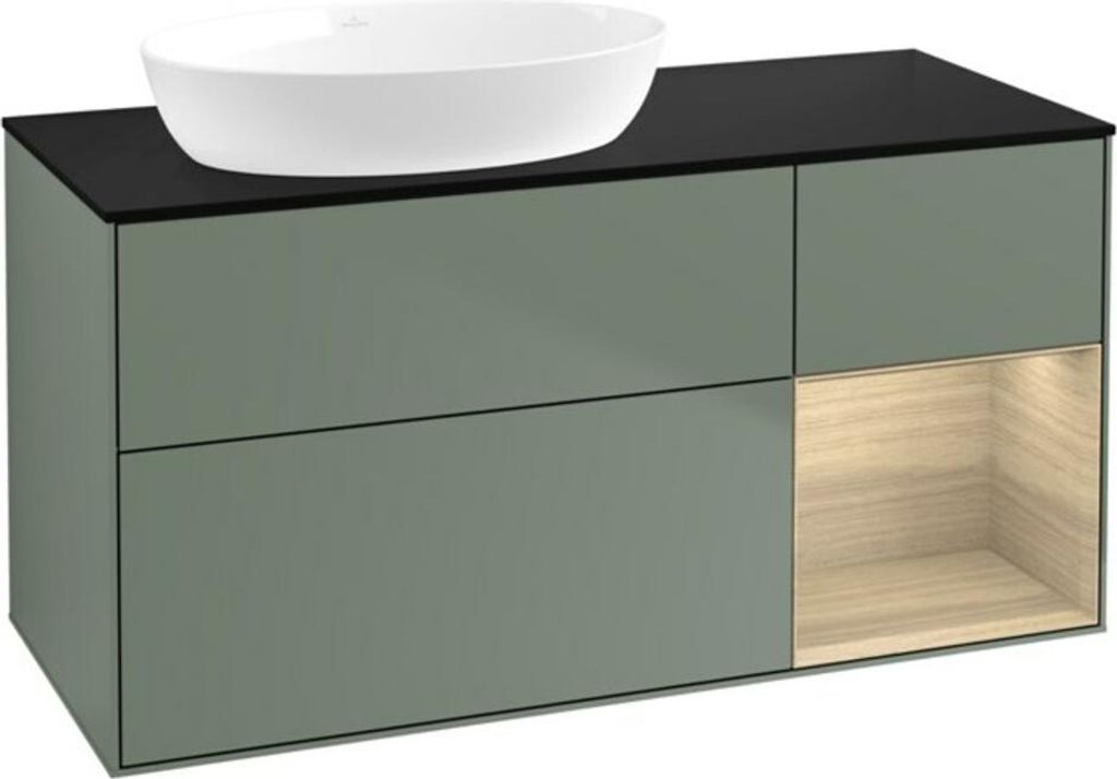V&B Waschtischunterschrank Finion 120cm, Pl bla m, Reg Oa ven, Oli. m Lac