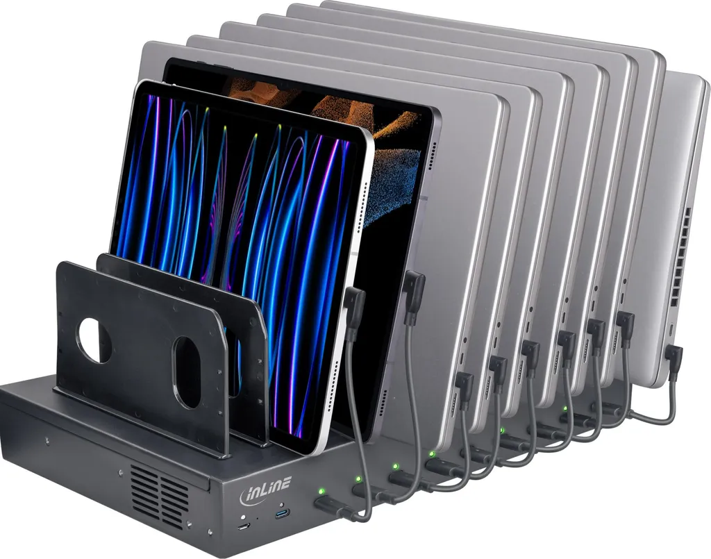 Station d'alimentation multiport InLine 1000W 10x USB-C PD 3.0 et QC 5.0 - 2