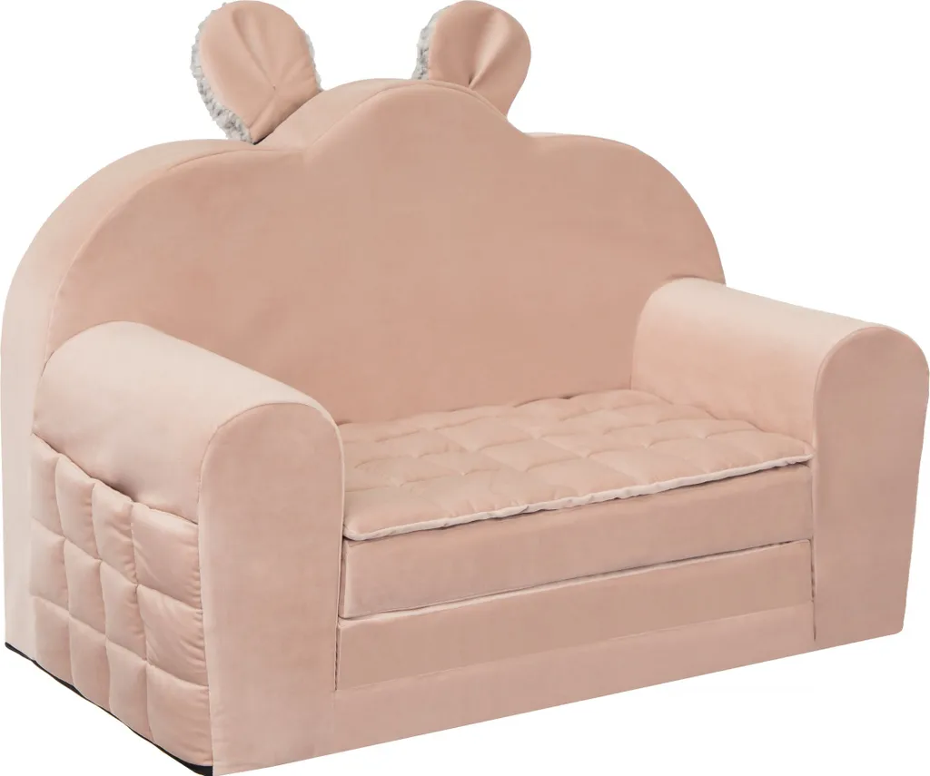 Fauteuil en mousse pliable pour enfant - Saumon - 71x35cm confortable