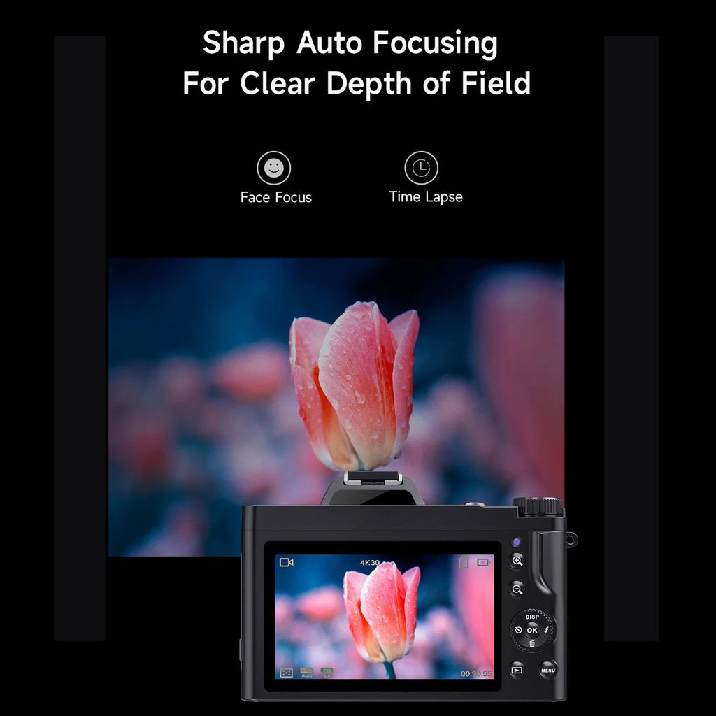 INF Digitální fotoaparát 5K 48MP 16x zoom 3,5palcový Obrázek produktu 8
