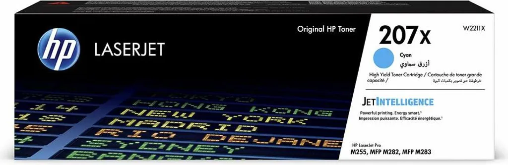 Toner HP 207X Cyan W2211X Original de Haute Capacité pour Imprimante HP
