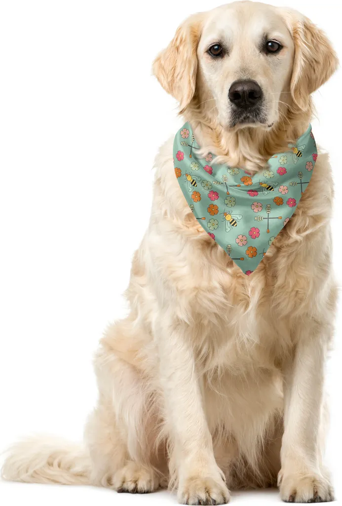 Sciarpa Cani ABAKUHAUS Api e Miele 40x40 - Facile Pulizia e Comfort