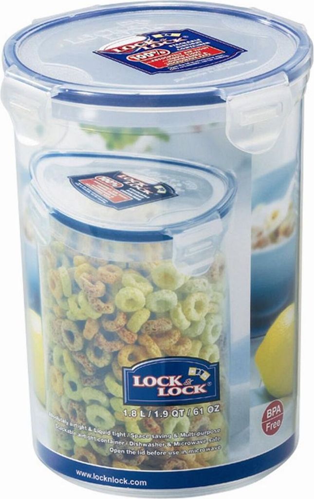 Lock & Lock Vorratsdose 1,80l rund 129x185mm, transparent Produktbild 