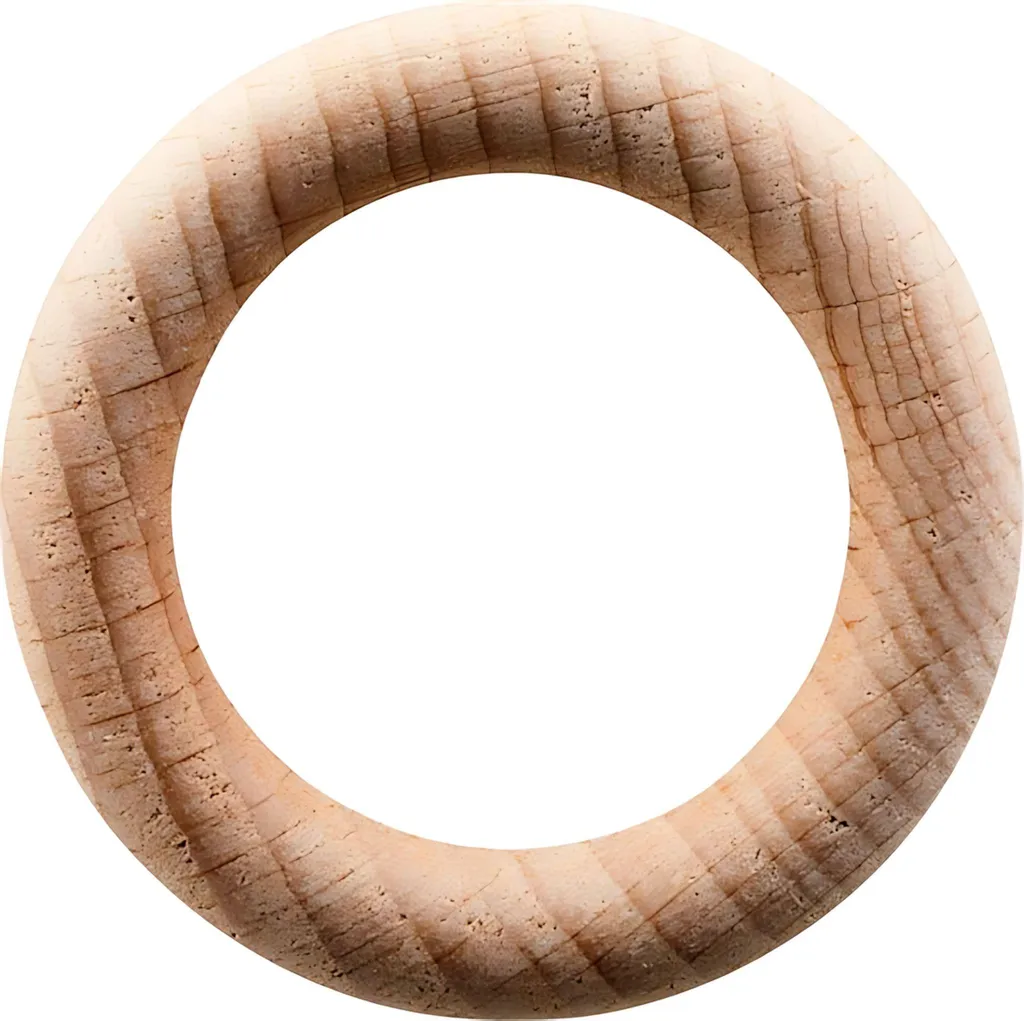 Anneau de dentelle en bois naturel 55mm cercle pour loisirs créatifs
