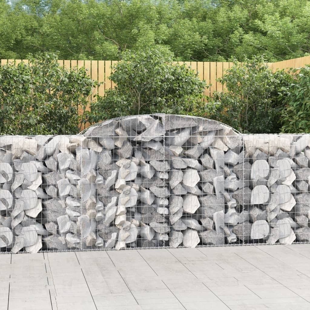 Maison Exclusive - Gabionen mit Hochbogen 30 Stk 300x50x100/120cm Verzinktes Eisen