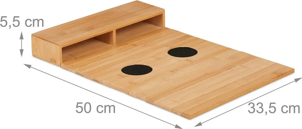 Table d'accoudoir de canapé flexible en bambou, support stable et pratique