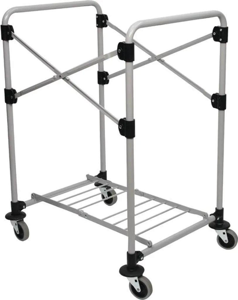 Châssis de Chariot de Blanchisserie Pliant Rubbermaid Gris 150L