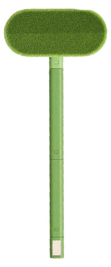 INF Langstielig Tierhaarbürste doppelseitig PushPull ABS 45cmx19cmx4cm Grün